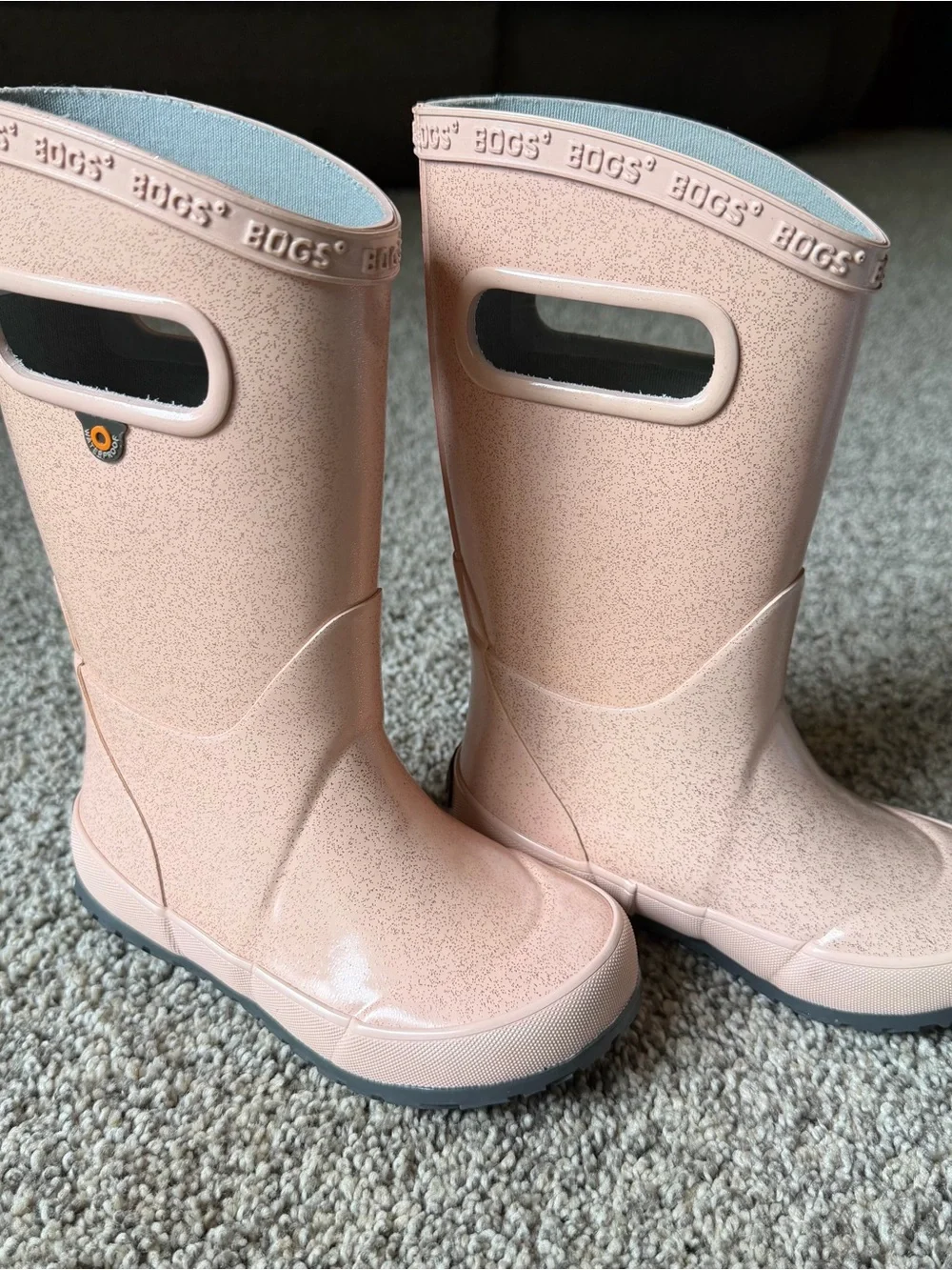 BOGS Kids' Peach Waterproof Pull-On Rain Boots NWOT Size 9 Toddler/Little Kid